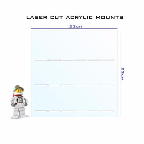 18 Slot 2mm Acrylic Mount and Print choice- No Bricks and No glue